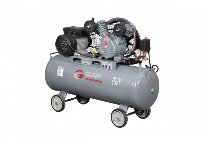 GP 100 | 100 lt 2 Kafa 8 Bar Pistonlu Hava Kompresörü