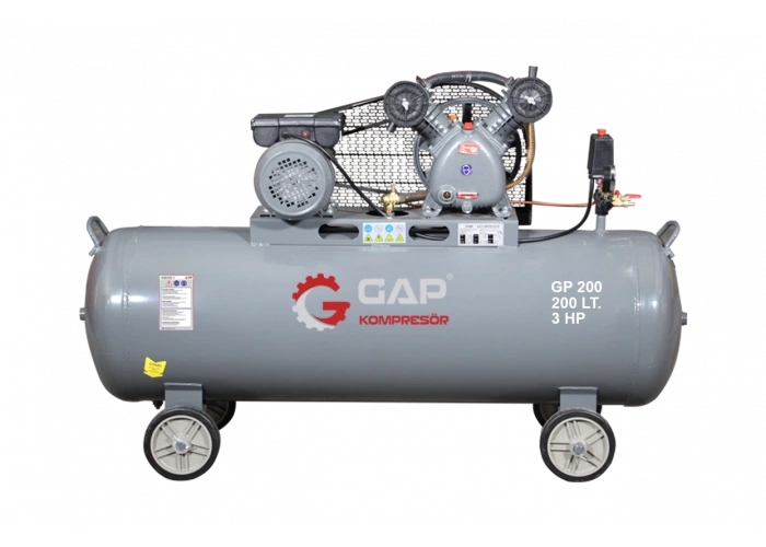 GP 200 | 200 lt 2 Kafa 8 Bar Pistonlu Hava Kompresörü