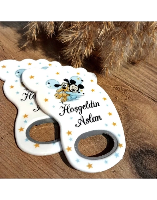 Baskıcı Amca Ayak Açacak Mickey Mouseli Magnet