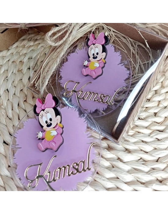 Baskıcı Amca Kutulu Minnie Mouse Boyalı Magnet