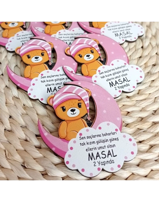 Baskıcı Amca Pembe Ayılı Magnet