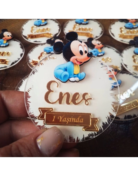 Baskıcı Amca Mickey Mouse Boyamalı Magnet