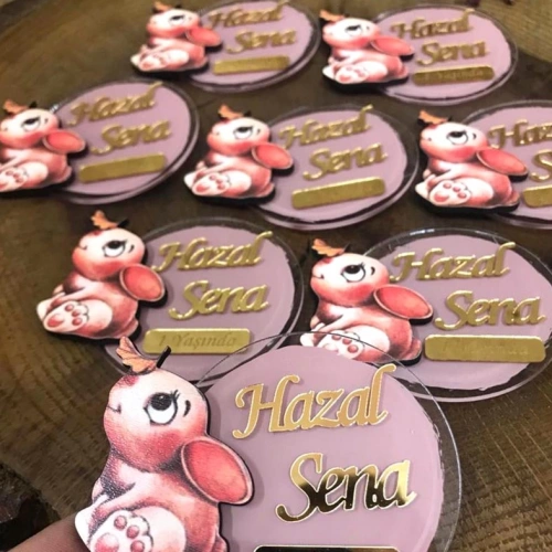 Baskıcı Amca Tavşanlı Boyalı Magnet