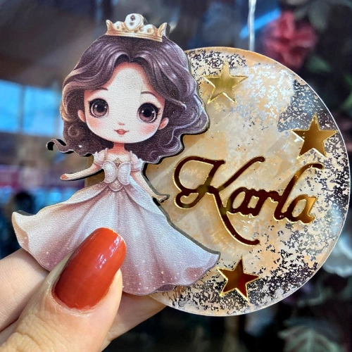 Baskıcı Amca Prenses Figürlü Boyamalı Magnet