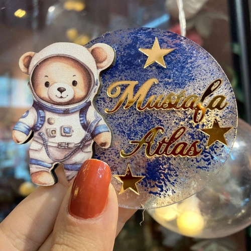 Baskıcı Amca Astronot Boyalı Magnet