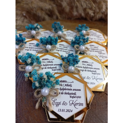 Baskıcı Amca Mavi Çiçekli Magnet