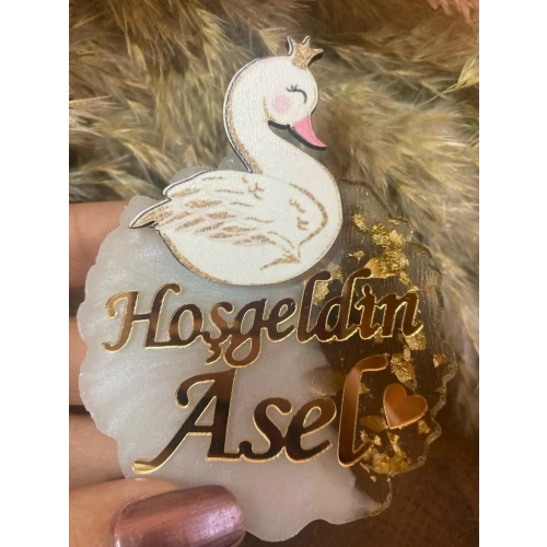 Baskıcı Amca Kuğulu Epoksi Magnet