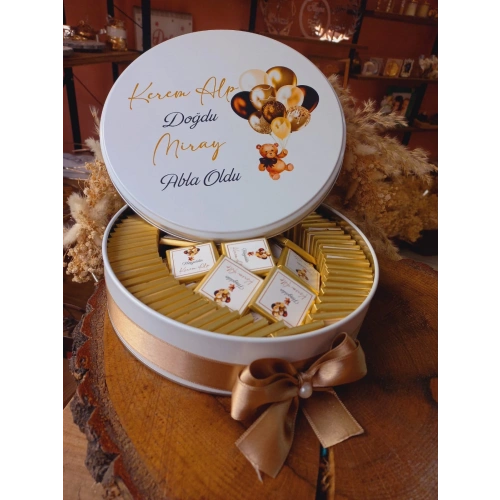 Baskıcı Amca Balonlu Çikolata Kutusu
