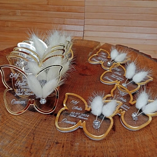 Baskıcı Amca Kelebekli Pleksi Magnet