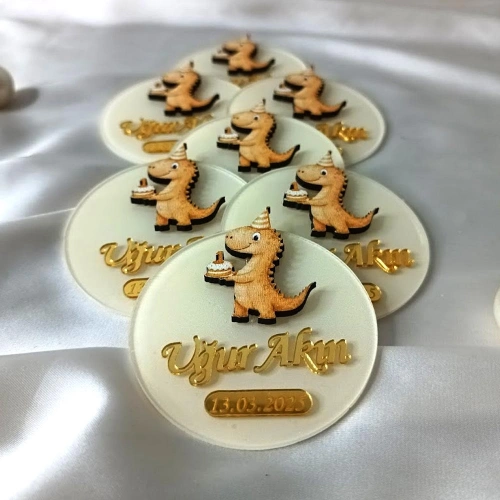 Sevimli Dinozar Boyamalı Magnet