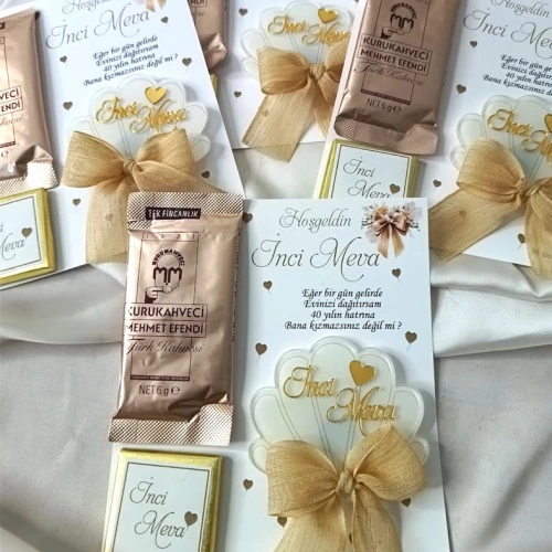 Kahve Çikolatalı Süslemeli Magnet