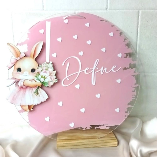 Sevimli Tavşan Kapı Süsü