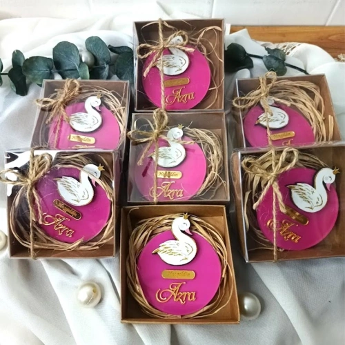 Baskıcı Amca Kuğulu Boyalı Magnet Kutulu