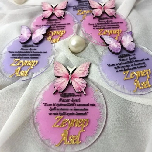 Kelebek Renkli Boyamalı Magnet