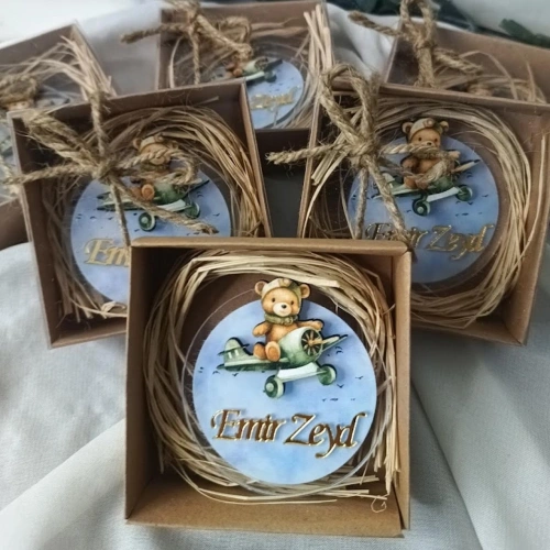 Ayıcıklı  Kutulu Boyamalı Magnet