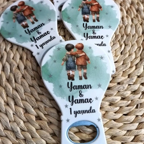 İkiz Erkek Kardeş Açacak Magnet