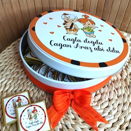 Bambam & Çakıl Temalı Çikolata Kutusu