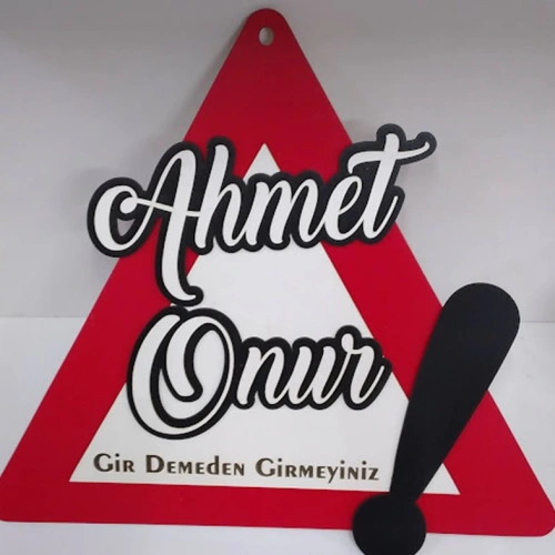 Baskıcı Amca Ahşap Kapı Süsü