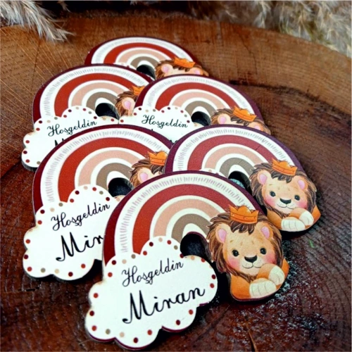 Baskıcı Amca Aslan Kral Ahşap Magnet