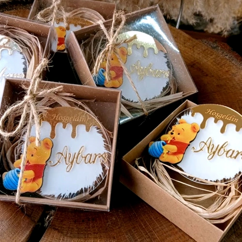 Baskıcı Amca W. Pooh Kutulu Boyamalı Magnet