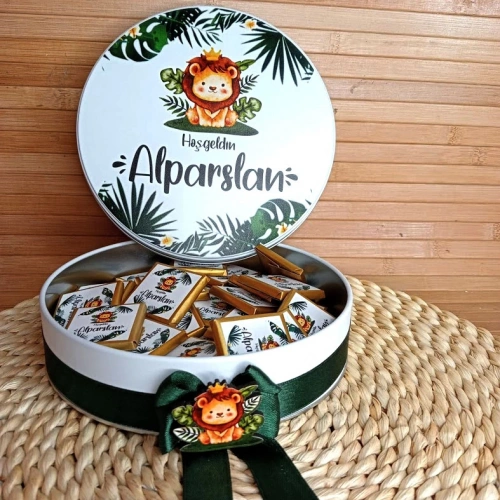 Aslan Temalı Hediyelik  Çikolata Kutusu