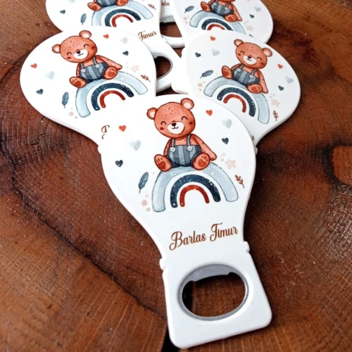 Baskıcı Amca Ayıcık Desenli Açacak