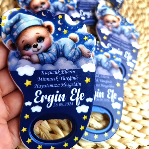 Baskıcı Amca Uyuyan Ayıcık Açacaklı Magnet