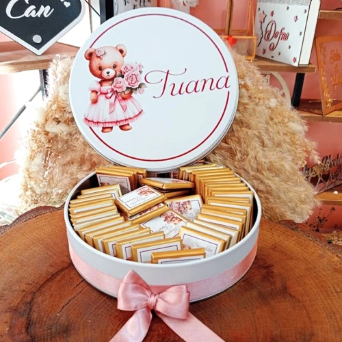 Pembe Ayıcık Temalı Çikolata Kutusu