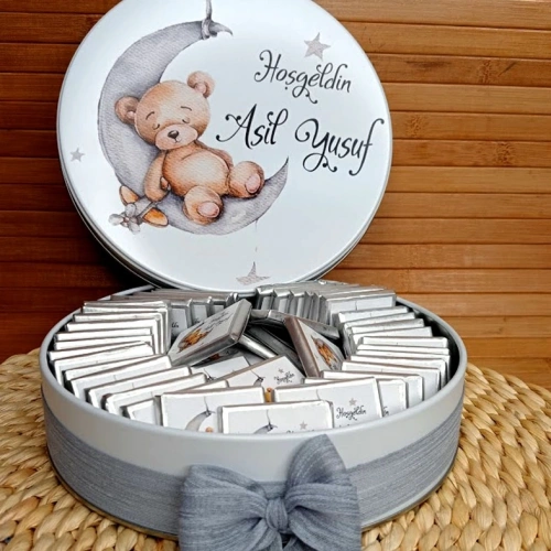 Uyuyan Ayıcık Temalı Çikolata Kutusu