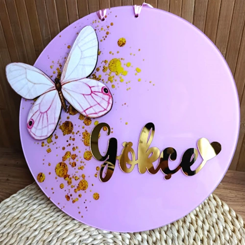 Baskıcı Amca Ayıcıklı Pembe Kapı Süsü