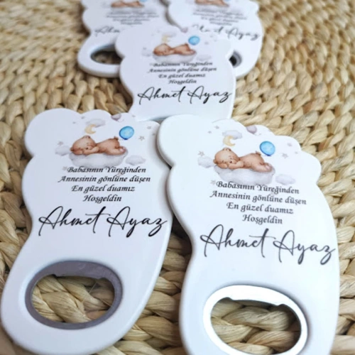 Baskıcı Amca Uyuyan Ayıcıklı Ayak Açacak Magnet