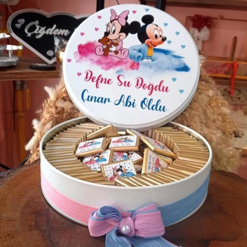 Minnie & Mickey Mouse Temalı  Çikolata Kutusu