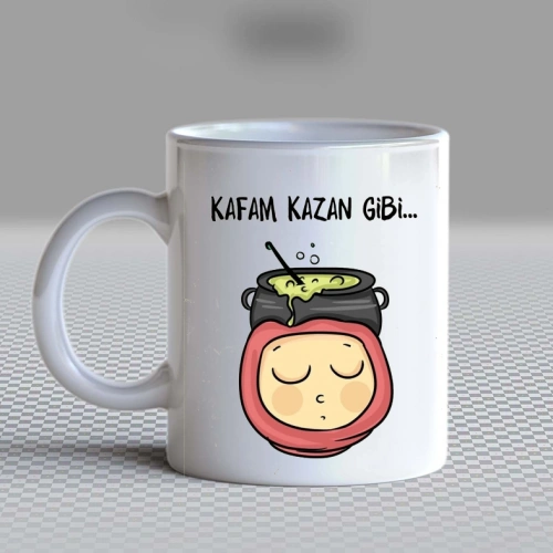 Baskıcı Amca Kafam Kazan Gibi Kupa Bardak