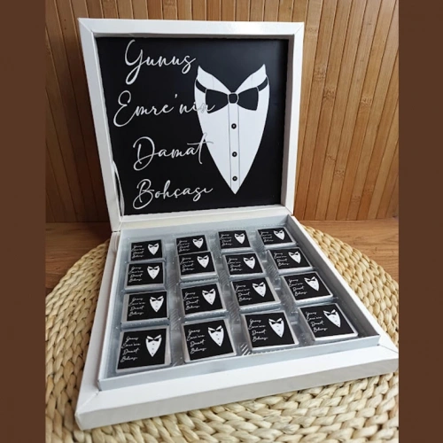 Damat Bohçası Hediyelik Çikolata Kutusu