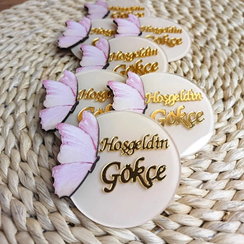 Baskıcı Amca Renkli Kelebek Boyamalı Magnet