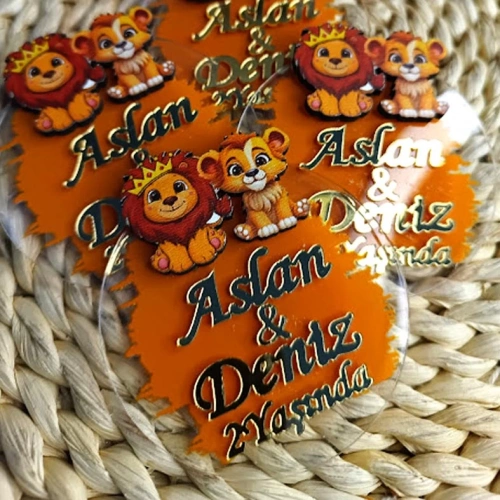 Baskıcı Amca Aslanlı Boyamalı Magnet