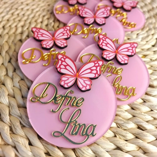 Baskıcı Amca Kelebek Figürlü Boyamalı Magnet