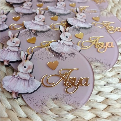 Baskıcı Amca Elbiseli Tavşan Boyamalı Magnet