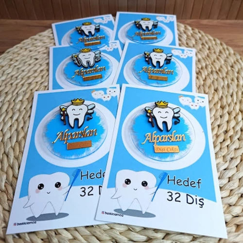 Baskıcı Amca Diş Boyamalı Kartlı Magnet