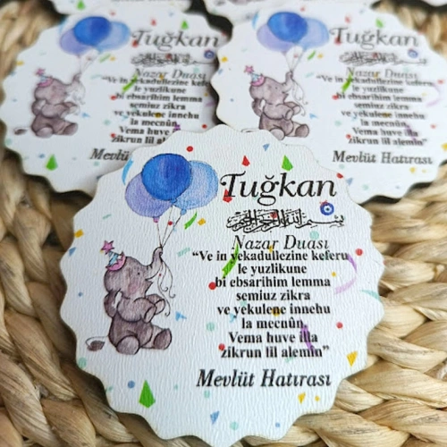 Baskıcı Amca Dualı Filli Ahşap Magnet