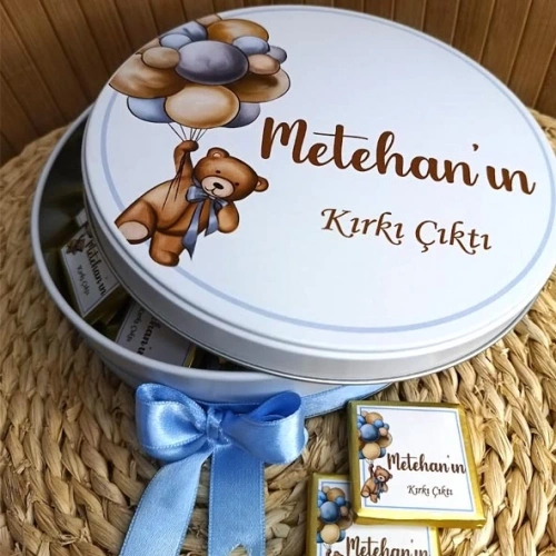 Balonlu Ayıcık Temalı Çikolata Kutusu