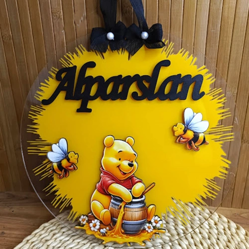Baskıcı Amca Winnie Pooh Kapı Süsü