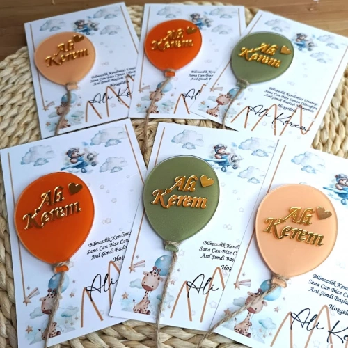 Baskıcı Amca Balonlu Boyalı Magnet