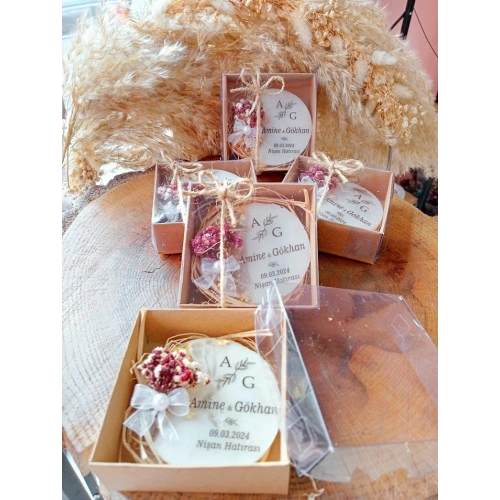 Baskıcı Amca Kalpli Epoksi Magnet Kutulu