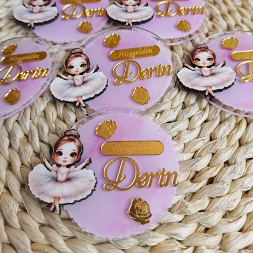 Baskıcı Amca  Balerinli  Boyamalı Magnet