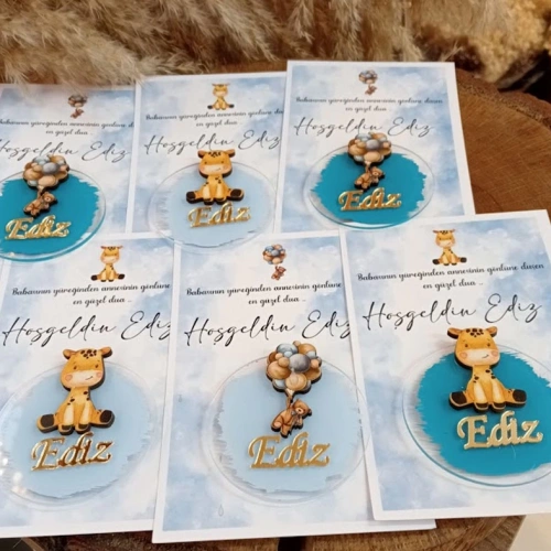 Baskıcı Amca Kartlı  Safari Magnet