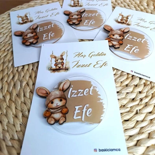 Baskıcı Amca Kartlı Tavşanlı Magnet