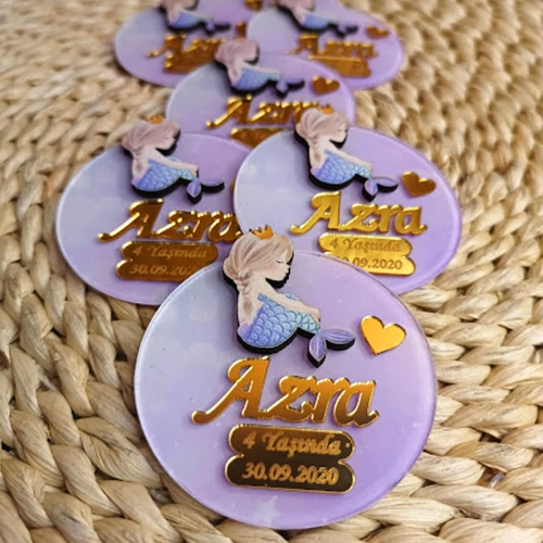 Baskıcı Amca Deniz Kızlı  Boyamalı Magnet