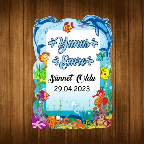 Baskıcı Amca Deniz Konseptli  Sünnet Magnet