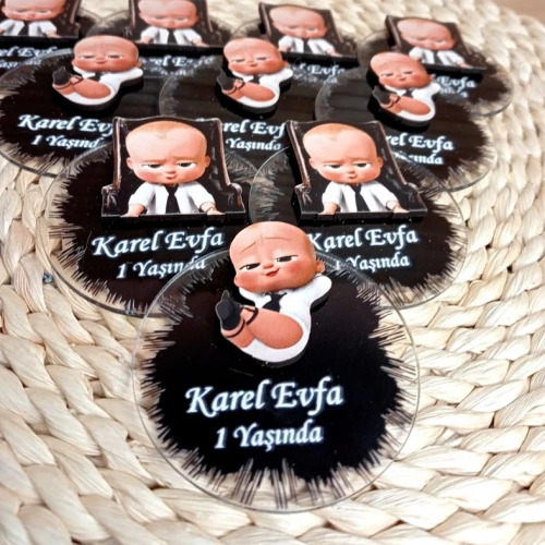 Baskıcı Amca Patron Bebek Boyamalı Magnet